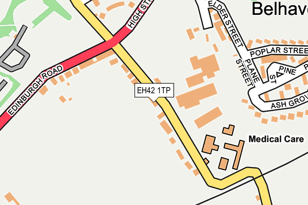 EH42 1TP map - OS OpenMap – Local (Ordnance Survey)