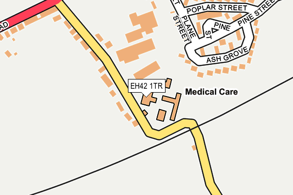 EH42 1TR map - OS OpenMap – Local (Ordnance Survey)