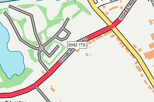 EH42 1TS map - OS OpenMap – Local (Ordnance Survey)