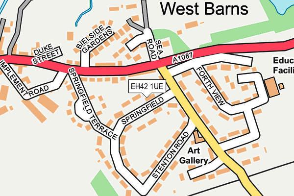 EH42 1UE map - OS OpenMap – Local (Ordnance Survey)