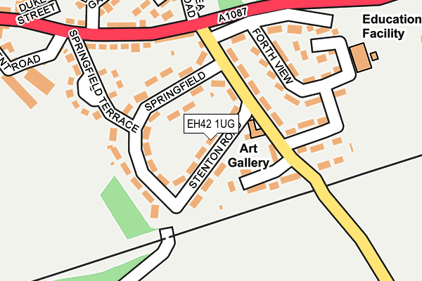 EH42 1UG map - OS OpenMap – Local (Ordnance Survey)