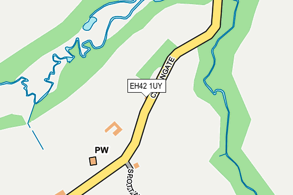 EH42 1UY map - OS OpenMap – Local (Ordnance Survey)