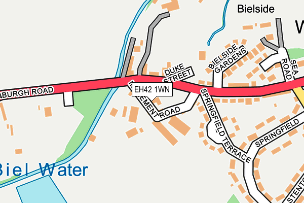 EH42 1WN map - OS OpenMap – Local (Ordnance Survey)