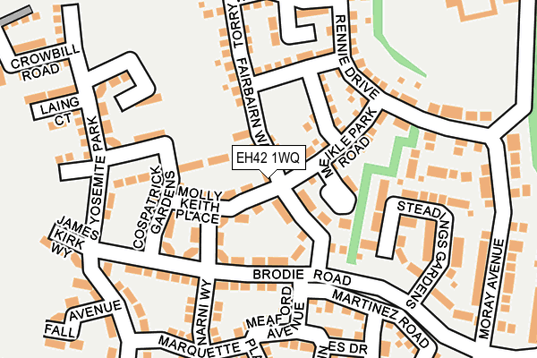 EH42 1WQ map - OS OpenMap – Local (Ordnance Survey)