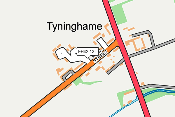 EH42 1XL map - OS OpenMap – Local (Ordnance Survey)