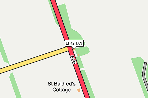 EH42 1XN map - OS OpenMap – Local (Ordnance Survey)