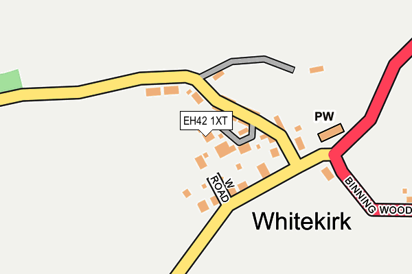 EH42 1XT map - OS OpenMap – Local (Ordnance Survey)