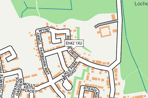 EH42 1XU map - OS OpenMap – Local (Ordnance Survey)