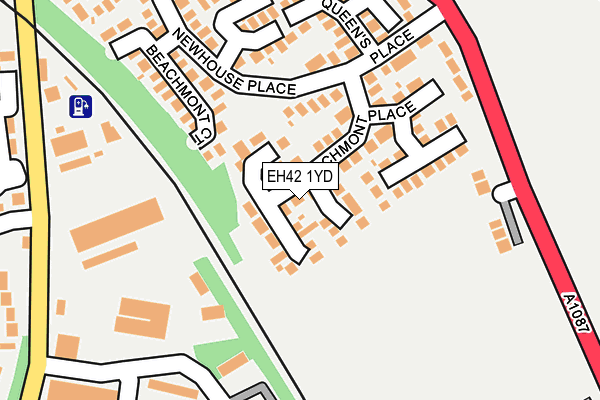 EH42 1YD map - OS OpenMap – Local (Ordnance Survey)