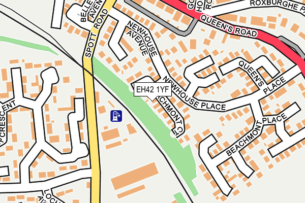 EH42 1YF map - OS OpenMap – Local (Ordnance Survey)