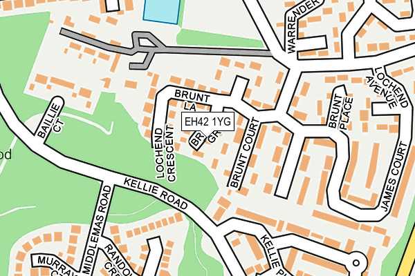 EH42 1YG map - OS OpenMap – Local (Ordnance Survey)