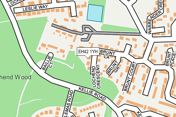 EH42 1YH map - OS OpenMap – Local (Ordnance Survey)