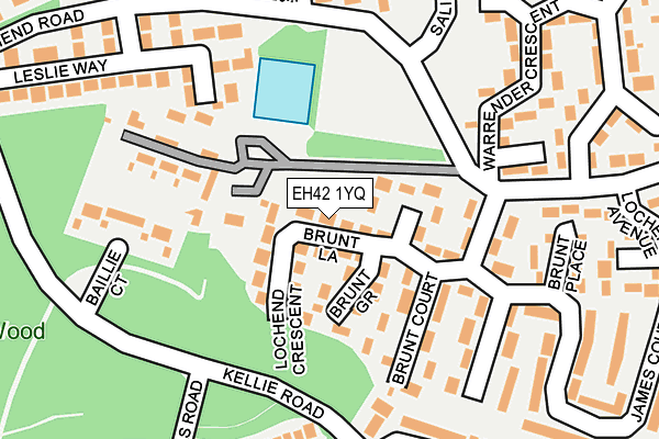 EH42 1YQ map - OS OpenMap – Local (Ordnance Survey)