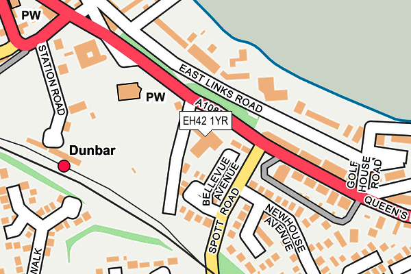 EH42 1YR map - OS OpenMap – Local (Ordnance Survey)