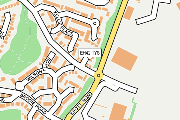 EH42 1YS map - OS OpenMap – Local (Ordnance Survey)