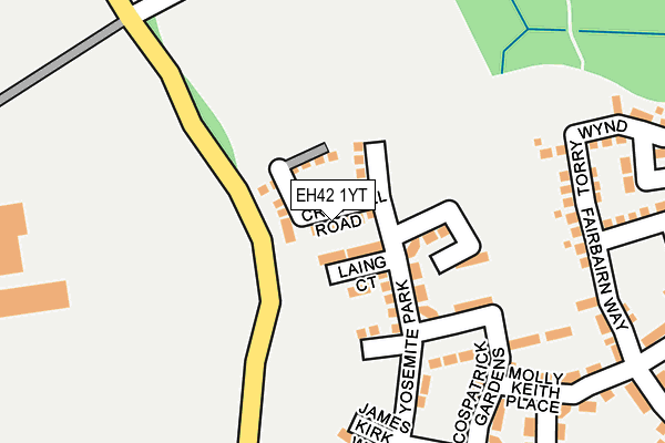 EH42 1YT map - OS OpenMap – Local (Ordnance Survey)