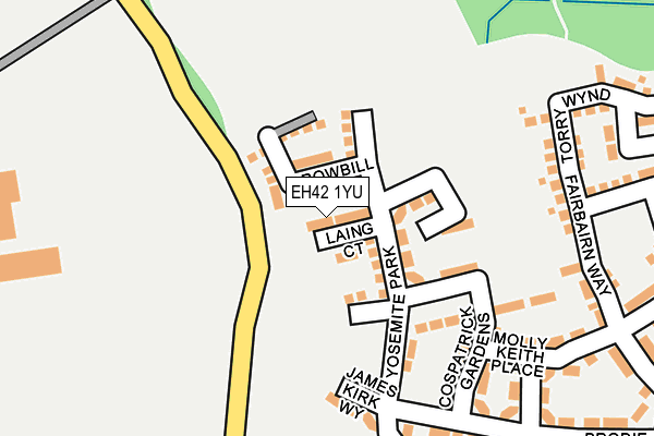 EH42 1YU map - OS OpenMap – Local (Ordnance Survey)