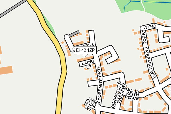 EH42 1ZP map - OS OpenMap – Local (Ordnance Survey)
