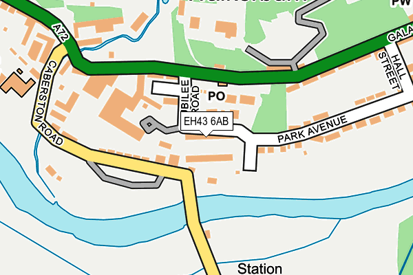 EH43 6AB map - OS OpenMap – Local (Ordnance Survey)