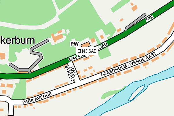 EH43 6AD map - OS OpenMap – Local (Ordnance Survey)