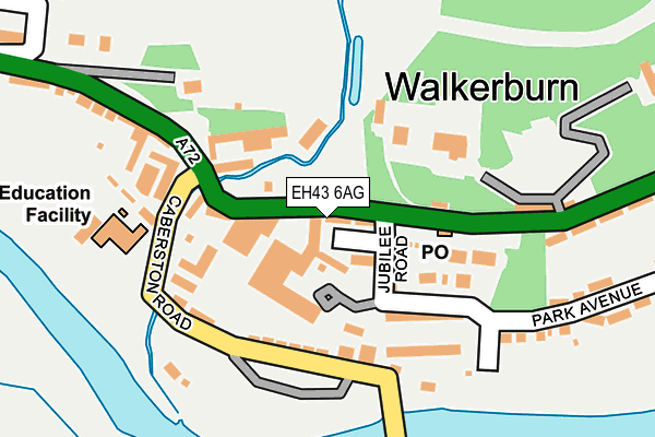 EH43 6AG map - OS OpenMap – Local (Ordnance Survey)