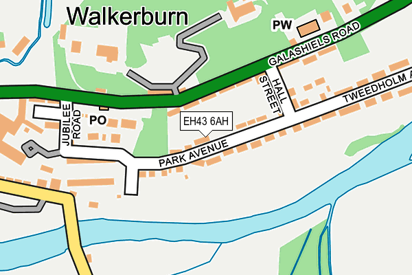 EH43 6AH map - OS OpenMap – Local (Ordnance Survey)