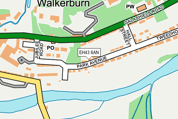 EH43 6AN map - OS OpenMap – Local (Ordnance Survey)