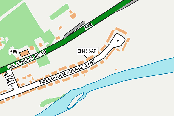 EH43 6AP map - OS OpenMap – Local (Ordnance Survey)