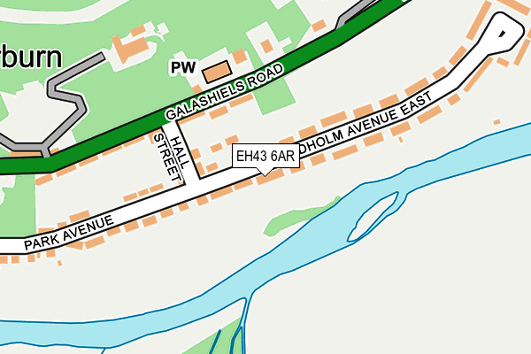 EH43 6AR map - OS OpenMap – Local (Ordnance Survey)