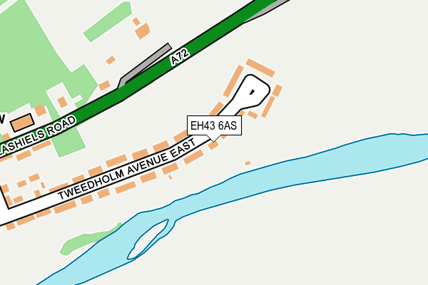 EH43 6AS map - OS OpenMap – Local (Ordnance Survey)