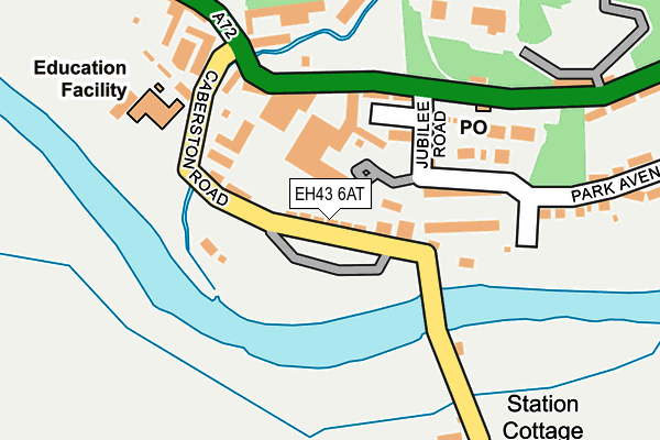 EH43 6AT map - OS OpenMap – Local (Ordnance Survey)