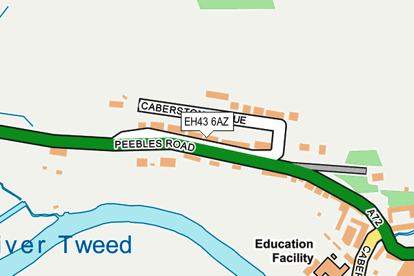 EH43 6AZ map - OS OpenMap – Local (Ordnance Survey)