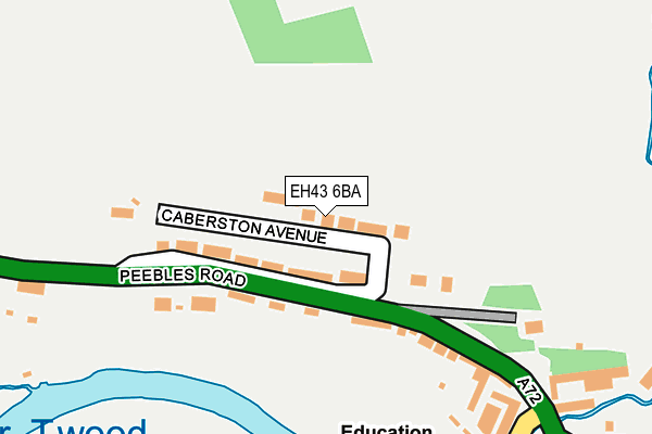 EH43 6BA map - OS OpenMap – Local (Ordnance Survey)