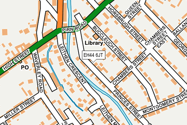 EH44 6JT map - OS OpenMap – Local (Ordnance Survey)