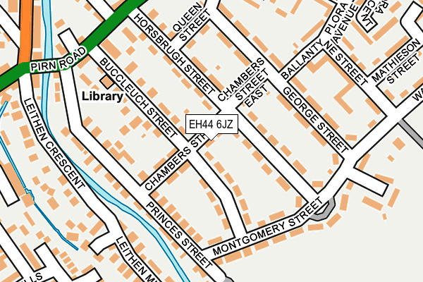 EH44 6JZ map - OS OpenMap – Local (Ordnance Survey)