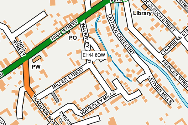EH44 6QW map - OS OpenMap – Local (Ordnance Survey)