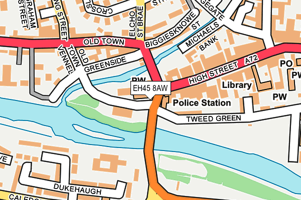 EH45 8AW map - OS OpenMap – Local (Ordnance Survey)