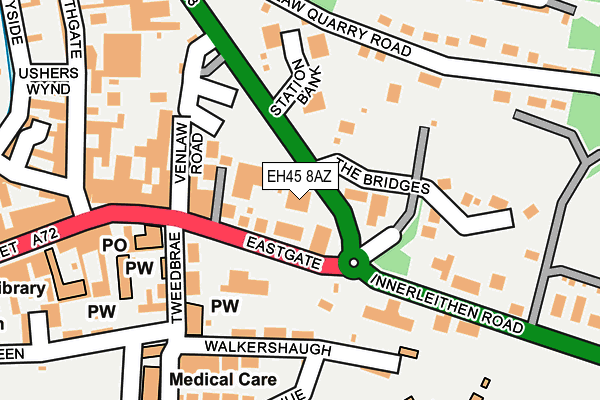 EH45 8AZ map - OS OpenMap – Local (Ordnance Survey)