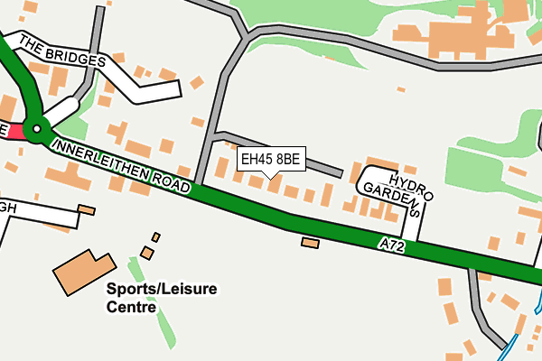 EH45 8BE map - OS OpenMap – Local (Ordnance Survey)