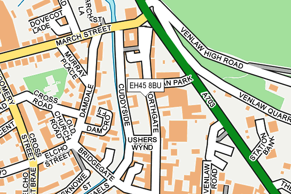 EH45 8BU map - OS OpenMap – Local (Ordnance Survey)