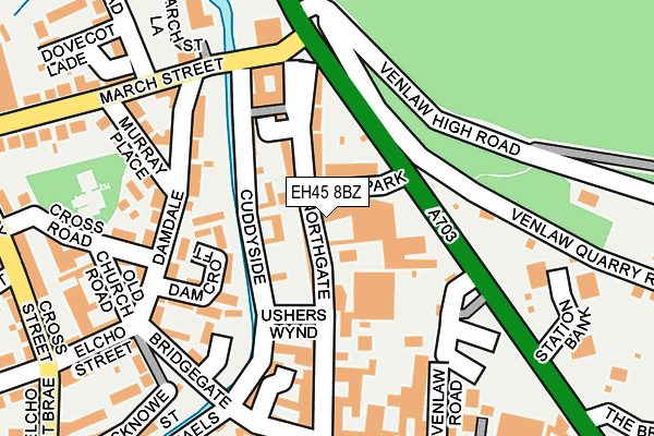 EH45 8BZ map - OS OpenMap – Local (Ordnance Survey)