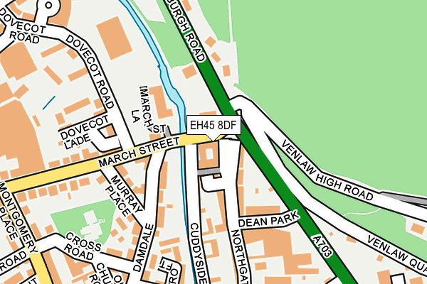 EH45 8DF map - OS OpenMap – Local (Ordnance Survey)