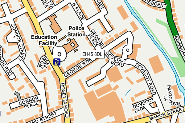 EH45 8DL map - OS OpenMap – Local (Ordnance Survey)