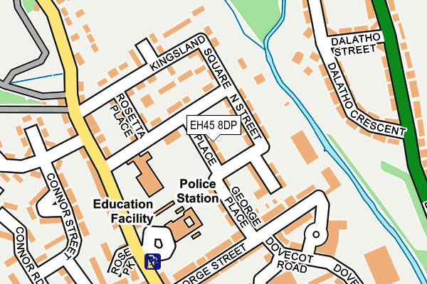 EH45 8DP map - OS OpenMap – Local (Ordnance Survey)