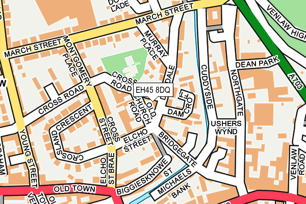 EH45 8DQ map - OS OpenMap – Local (Ordnance Survey)