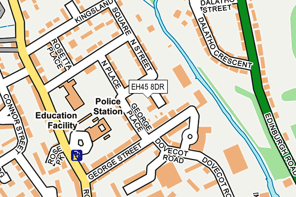 EH45 8DR map - OS OpenMap – Local (Ordnance Survey)