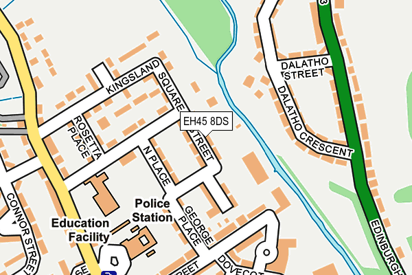 EH45 8DS map - OS OpenMap – Local (Ordnance Survey)