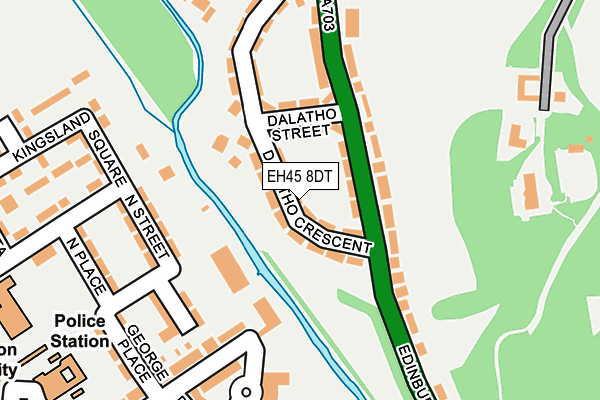 EH45 8DT map - OS OpenMap – Local (Ordnance Survey)