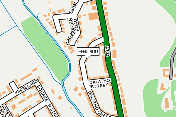 EH45 8DU map - OS OpenMap – Local (Ordnance Survey)