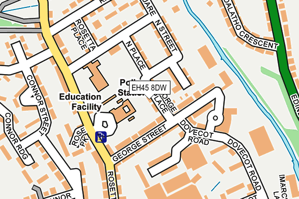 EH45 8DW map - OS OpenMap – Local (Ordnance Survey)